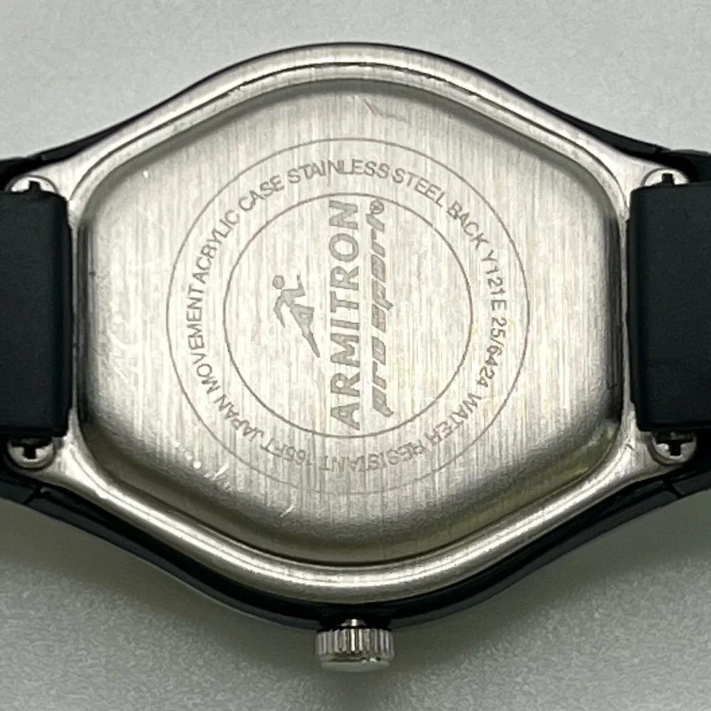 Armitron Pro Sport Ladies Watch Silver and Black Working - Picture 3 of 6